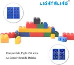 LIGHTALING Bausteine 1000 Teile Kompatibel mit Lego - Bulk Bausteine Classis Color Farben, Building Bricks Block für 6 Jahren Herauf Kinder, für Mädchen Unisex Kühle Lernspielzeug, Inklusive 2 Figuren – Bild 2