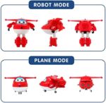 Super Wings Transforming Jett Spielflugzeug und Roboterfigur Verwandelbare Figur und Roboter aus der Zeichentrickserie Spielzeug für Kinder ab 3 Jahren – 12 cm – Bild 6