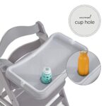 Hauck Hochstuhl Essbrett Alpha Tray für Hochstuhl Alpha+ und Beta+, Tiefenverstellbar, Mitwachsend, Erhöhter Rand, Bechervertiefung, Herausnehmbare Tablett – Bild 6