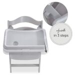 Hauck Hochstuhl Essbrett Alpha Tray für Hochstuhl Alpha+ und Beta+, Tiefenverstellbar, Mitwachsend, Erhöhter Rand, Bechervertiefung, Herausnehmbare Tablett – Bild 7
