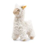 Steiff 69444 Original Plüschtier Lama Soft Cuddly Friends Leandro, Kuscheltier ca. 14 cm, Markenplüsch Knopf im Ohr“