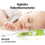 Reer 9808 Digitales Fieber-Thermometer fürs Baby, flexible Spitze, mit süssem Frosch-Motiv, Digitales Fieberthermometer, Frosch – Bild 2