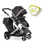 Hauck Geschwister Kinderwagen Duett 2 / Buggy für 2 Kinder / Sitz Oben Umbaubar in Baby Wanne für Neugeborene/ Regen Verdeck inkl. / Belastbar bis 36 kg / Faltbar / 1 Stück (1er Pack), Forest Schwarz – Bild 2