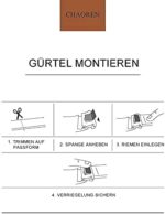 Chaoren Herren-Automatikgürtel, 2-teilig, Ratschengürtel aus Leder, 35 mm breit, mit Geschenkbox – 05 Schwarz/Braun – Bild 6