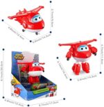 Super Wings Transforming Jett Spielflugzeug und Roboterfigur Verwandelbare Figur und Roboter aus der Zeichentrickserie Spielzeug für Kinder ab 3 Jahren – 12 cm – Bild 7