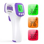 IDOIT Fieberthermometer kontaktlos infrarot Thermometer für Baby Erwachsene,Stirn Körper Objekt digital Stirnthermometer Fieber Thermometer innen aussen mit genauen Messungen,Fieberalarm,Speicherabruf