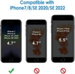 JETech Hülle Kompatibel iPhone SE 3/2 (Modell 2022/2020), iPhone 8 und iPhone 7, Handyhülle mit Anti-kratzt Transparente und Rückseite – Bild 2