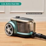 Eureka Apollo beutelloser Staubsauger, leichter Zylinderstaubsauger mit Single Cyclone System, 800W Power Efficiency Motor, 2.2L Staubbehälter, für Teppiche und Hartböden – Bild 3