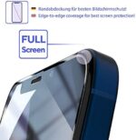UTECTION 2X Full Screen Schutzglas 3D für iPhone 12 Pro Max (6.7") - Perfekte Anbringung Dank Rahmen - Premium Displayschutz 9H Glas - Kompletter Schutz Vorne - Folie Schutzfolie Vollglas, 2 Stück – Bild 6