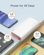 Kuulaa Powerbank 26800mAh Externer Akku Makrone Farbe Dual Output Tragbares Ladegerät Externer Batterie Pack for iPhone XR/XS/X / 8/7/6, iPad, Samsung, Huawei – Bild 2