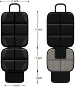 MHO+ALL Kindersitzunterlage, 2 Stück ISOfix Geeigneter Sitzschoner Auto Kindersitz für Textil- und Ledersitze, mit dickster Polsterung und Netztaschen, Leicht zu Reinigen und Rutschfestem – Bild 6