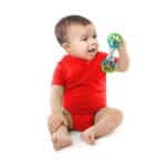 Bright Starts, Oball, Greifling Ball Rassel Spielzeug für unterwegs, Interaktives Babyspielzeug, Greifball, Motorikspielzeug für Babys und Kleinkinder ab der Geburt – Bild 6