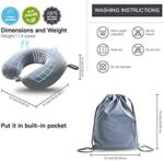life hall Reisekissen, Memory Foam Nackenkissen Stützkissen,luxuriöses kompaktes und leichtes Quick Pack für Camping,Schlafrestkissen – Bild 6