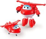 Super Wings Transforming Jett Spielflugzeug und Roboterfigur Verwandelbare Figur und Roboter aus der Zeichentrickserie Spielzeug für Kinder ab 3 Jahren – 12 cm