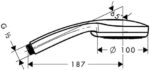 hansgrohe Croma, Duschkopf, Chrom, – Bild 6
