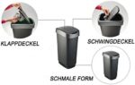 Rotho Twist Mülleimer 50l mit Deckel, Kunststoff (PP) BPA-frei – Bild 3