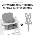 Hauck Alpha Cosy Comfort Sitzverkleinerer ab 6 Monate, mit verstärkten Seitenpolster und extra hoher Rückenlehne, hochwertiger Stretch Stoff, kompatibel mit allen ALPHA+ Holzhochstühle – Bild 5