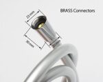 Krodo Duschschlauch 1,5 m / 150 cm PVC Glatter Brauseschlauch mit verdrehsicheren Messinganschlüssen, Chrom - Universalersatz, flexibel, knick- und auslaufsicher – Bild 5