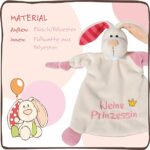 NICI Schmusetuch Hase ‚Kleine Prinzessin´ 25x25 cm – Hase Schnuffeltuch ab 0+ Monaten – Hase Kuscheltuch für Babys & Kleinkinder – Baby Kuscheltier / Schnuffeltuch – Schmusetuch für Mädchen – Bild 4
