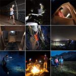 LE Stirnlampe LED Wiederaufladbar, USB Kopflampe 1300 Lux mit Rotlicht& 5 Lichtmodi, IPX4 Wasserdichte Mini Stirnlampe für Kinder Erwachsene, Superhell Headlight für Angeln Laufen [inkl. USB Kabel] – Bild 8