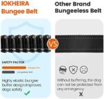 Iokheira Hunde Sicherheitsgurt, 3 in 1 Verstellbar Sicherheitsgeschirre für Auto, Reflektierend Bungee Hundegurt mit Haken für alle Hunderassen & Autotypen – Bild 7