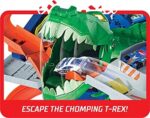 Hot Wheels, City Robo T Rex, MEGAcity Parkgarage mit T-Rex Angriff, mehrstöckig, Mehrspieler-Modus, Platz für +100 Fahrzeuge im Massstab 1:64, Spielzeug Geschenkidee für Kinder ab 3 Jahren – Bild 3