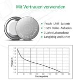 LiCB 20 Stück LR41 knopfzelle batterien, AG3 SR41W 392 1,5V Alkaline Batterie 3 Jahre Lagerfähigkeit 100% Voll Garantie – Bild 3