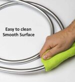 Krodo Duschschlauch 1,5 m / 150 cm PVC Glatter Brauseschlauch mit verdrehsicheren Messinganschlüssen, Chrom - Universalersatz, flexibel, knick- und auslaufsicher – Bild 6