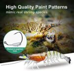 TRUSCEND Pre-Rigged Jig Head Angelköder, Premium Garnele Wobbler mit VMC Hook, Weedless Soft Swimbaits für Bass, Angelköder mit Spinner, Forelle Crappie Walleye Fishing Jigs für Süsswasser Salzwasser – Bild 3