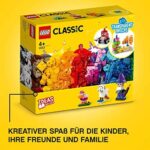 LEGO 11013 Classic Kreativ-Bauset mit durchsichtigen Steinen, mit Löwe, Vogel und Schildkröte, Konstruktionsspielzeug aus Bausteinen ab 4 Jahren – Bild 6