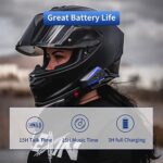 LEXIN B4FM Motorrad Bluetooth Headset, Helm Intercom, Kommunikationssystem für bis zu 10 Motorräder mit 2000m Reichweite, Motorradhelm Gegensprechanlage mit Musikteilen Funktion – Bild 4