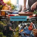 Dream Reach Ausbeinmesser Fleischerbeil Handgeschmiedete Hammer Textur Klinge Outdoor-Messer Kochmesser Full Tang gebogener Griff Metzger Fleisch Filetiermesser Hackmesser mit Lederscheide Geschenkbox – Bild 2