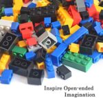 LIGHTALING Bausteine 1000 Teile Kompatibel mit Lego - Bulk Bausteine Classis Color Farben, Building Bricks Block für 6 Jahren Herauf Kinder, für Mädchen Unisex Kühle Lernspielzeug, Inklusive 2 Figuren – Bild 8