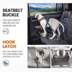 Iokheira Hunde Sicherheitsgurt, 3 in 1 Verstellbar Sicherheitsgeschirre für Auto, Reflektierend Bungee Hundegurt mit Haken für alle Hunderassen & Autotypen – Bild 4