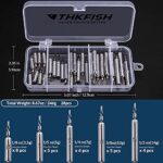 THKFISH Angelzubehör Set Gewichte Angeln Sinker Angeln Drop Shot Gewichte Angelgewichte Kit Drop Shot Rig – Bild 6