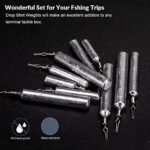 THKFISH Angelzubehör Set Gewichte Angeln Sinker Angeln Drop Shot Gewichte Angelgewichte Kit Drop Shot Rig – Bild 5