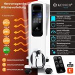 KESSER® 2500W Ölradiator mit WiFi App & Fernbedienung digitalem Display, elektrischer energiesparender Heizkörper mit 10 Rippen, Timer Zeitschaltuhr, 4 Heizstufen, Thermostat, Weiss – Bild 2