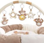 Fehn 3D-Activity-Nest – Weicher Spielbogen mit 5 abnehmbaren Spielzeugen für Babys ab Geburt – Bild 6