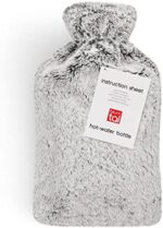 Blumtal Wärmflasche mit Bezug in Kunstfelloptik, Wärmeflasche mit Fassungsvermögen von bis zu 1,8 Litern und superweichem Bezug – Bild 3