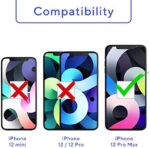 UTECTION 2X Full Screen Schutzglas 3D für iPhone 12 Pro Max (6.7") - Perfekte Anbringung Dank Rahmen - Premium Displayschutz 9H Glas - Kompletter Schutz Vorne - Folie Schutzfolie Vollglas, 2 Stück – Bild 3