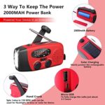 Vielseitiges Solar-Radio für Camping und Notfälle: Handkurbel, AM/FM, Taschenlampe, USB-Ladegerät (Rot) – Bild 6