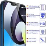 UTECTION 2X Full Screen Schutzglas 3D für iPhone 12 Pro Max (6.7") - Perfekte Anbringung Dank Rahmen - Premium Displayschutz 9H Glas - Kompletter Schutz Vorne - Folie Schutzfolie Vollglas, 2 Stück – Bild 5