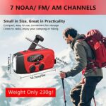 Vielseitiges Solar-Radio für Camping und Notfälle: Handkurbel, AM/FM, Taschenlampe, USB-Ladegerät (Rot) – Bild 5