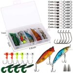 Magreel Angelrute Teleskop-Angeln Stationärrolle Combo Set mit Angelschnur Angelköder Set Zubehör und Tragetasche für Salzwasser Süsswasser – Bild 5