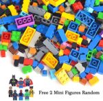 LIGHTALING Bausteine 1000 Teile Kompatibel mit Lego - Bulk Bausteine Classis Color Farben, Building Bricks Block für 6 Jahren Herauf Kinder, für Mädchen Unisex Kühle Lernspielzeug, Inklusive 2 Figuren – Bild 5
