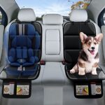 MHO+ALL Kindersitzunterlage, 2 Stück ISOfix Geeigneter Sitzschoner Auto Kindersitz für Textil- und Ledersitze, mit dickster Polsterung und Netztaschen, Leicht zu Reinigen und Rutschfestem – Bild 4