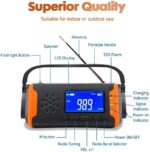 Notfallradio mit Solar- und Dynamo-Kurbel: 5000mAh Akku, Powerbank, LED-Taschenlampe und SOS-Signal – Bild 2
