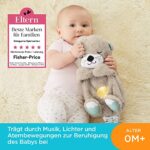 Fisher-Price FXC66 - Schlummerotter Spieluhr aus Plüsch, mit beruhigender Musik und rhythmischen Bewegungen zur Beruhigung, Babyspielzeug ab der Geburt – Bild 2