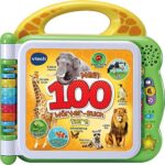 VTech Baby Mein 100-Wörter-Buch Tiere – Interaktives Bildwörterbuch zum Lernen erster Wörter – Tierbuch mit 12 bilingualen Seiten in Deutsch-Englisch – Für Kinder von 2-5 Jahren