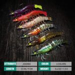 TRUSCEND Pre-Rigged Jig Head Angelköder, Premium Garnele Wobbler mit VMC Hook, Weedless Soft Swimbaits für Bass, Angelköder mit Spinner, Forelle Crappie Walleye Fishing Jigs für Süsswasser Salzwasser – Bild 2